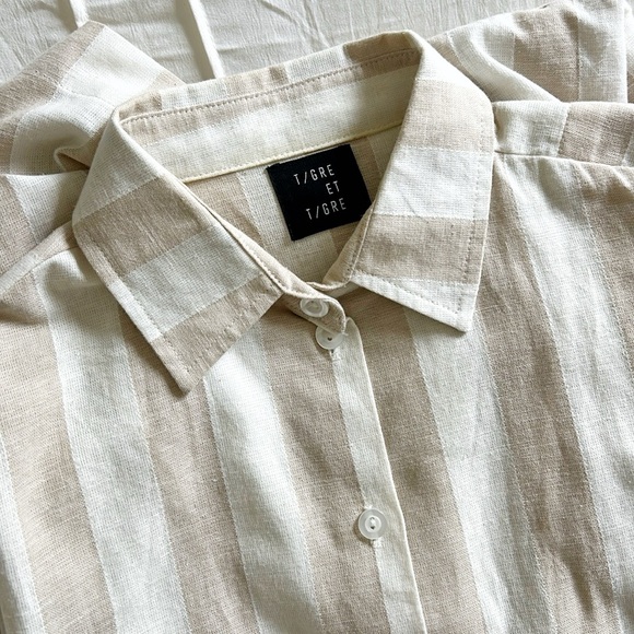 Et Tigre Asymmetrical Button Down Shirt, EMERGENCY SALE: PRICE FIRM - Picture 16 of 16